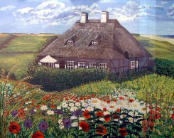 Norddeutsche Landschaft - Öl auf Leinwand (49x39)